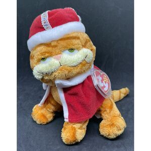 Vintage Garfield His Majesty TY Beanie Babies Plush Stuffed Toy King‎ MWMT
